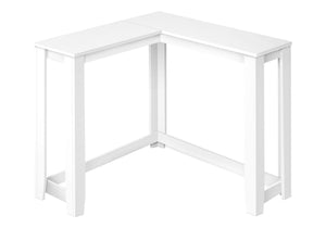 Corner Wood Console Table with Two-Tier Shelf - Multiple Colors