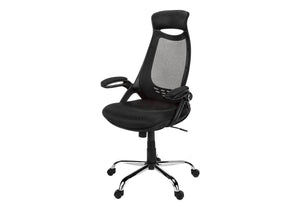 Ergonomic Adjustable Height Swivel Office Chair with Armrests - Black or White