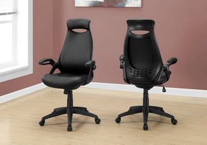 Ergonomic Adjustable Height Swivel Office Chair with Armrests - Black or White