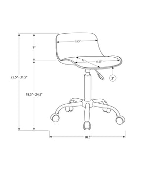 Ergonomic Office Chair with Adjustable Height and Swivel Base - Faux Leather