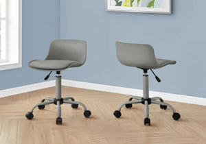 Ergonomic Office Chair with Adjustable Height and Swivel Base - Faux Leather
