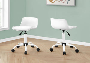 Ergonomic Office Chair with Adjustable Height and Swivel Base - Faux Leather