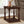Espresso 2-Tier Square Accent Table with Bottom Shelf - Traditional