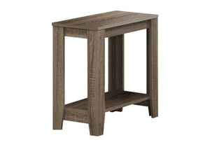 Light Brown Wood Accent Table with Tapered Legs - Living Room