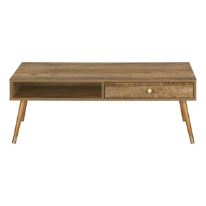Mid-Century Modern Walnut Coffee Table with Storage - Walnut