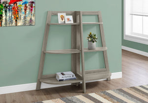 Modern 3 Tier Wood Etagere Bookshelf with Open Design - White, Dark Brown, or Light Brown