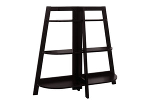 Modern 3 Tier Wood Etagere Bookshelf with Open Design - White, Dark Brown, or Light Brown