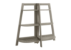 Modern 3 Tier Wood Etagere Bookshelf with Open Design - White, Dark Brown, or Light Brown