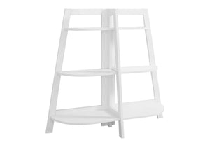 Modern 3 Tier Wood Etagere Bookshelf with Open Design - White, Dark Brown, or Light Brown
