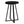 Modern Round Accent Table with Metal Base - Light Brown, Gray, or Black