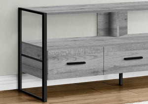 Modern TV Stand Console with Storage Drawers and Metal Frame - Multiple Colors