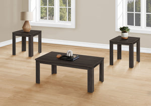 Oak Table Set with Modern Transitional Design - Set of 3