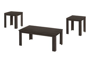 Oak Table Set with Modern Transitional Design - Set of 3