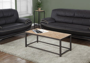 Rectangular Coffee Table with Terracotta Top - Light Brown or Dark Gray