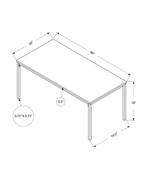 Rectangular Contemporary Coffee Table with Metal Legs - Light Brown, Dark Gray, or White