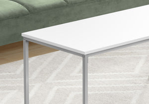 Rectangular Contemporary Coffee Table with Metal Legs - Light Brown, Dark Gray, or White