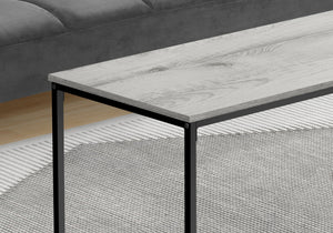 Rectangular Contemporary Coffee Table with Metal Legs - Light Brown, Dark Gray, or White