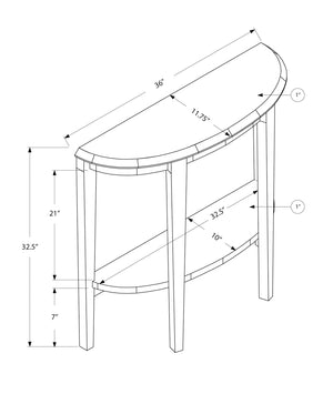 Space-Saving Wood Console Table with Two-Tier Design - Light Brown or White