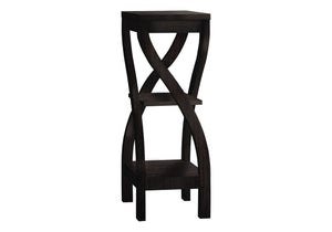 Square 3-Tier Wood Accent Table - Contemporary, Light Brown, Dark Brown, or White