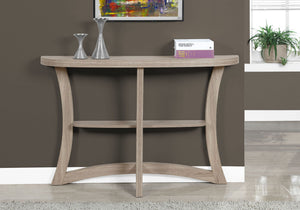 Taupe Wood-Look Accent Console Table with Two-Tier Storage - Taupe