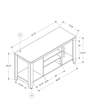 TV Stand Media Console with Versatile Storage Shelves - Wood Finish