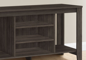 TV Stand Media Console with Versatile Storage Shelves - Wood Finish