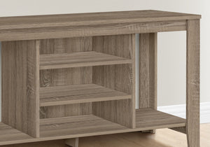 TV Stand Media Console with Versatile Storage Shelves - Wood Finish
