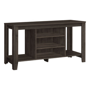 TV Stand Media Console with Versatile Storage Shelves - Wood Finish