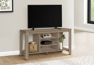TV Stand Media Console with Versatile Storage Shelves - Wood Finish