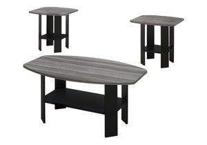 Wood Table Set with Storage Shelf - 3-Piece Set, Multiple Colors