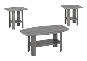 Wood Table Set with Storage Shelf - 3-Piece Set, Multiple Colors