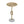 13.8x13.8x24 Gold Side Table with Rope Knot Design and White Marble Base