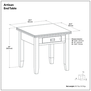 Artisan - End Table - Russet Brown