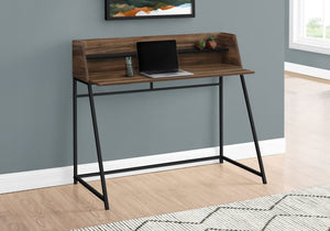 Computer Desk for Home Office with Marble Look and Storage Shelves