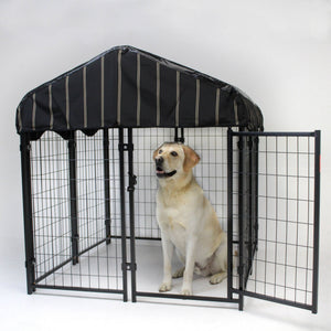 Lucky Dog 4' x 4' x 4.5' Covered Wire Dog Fence Kennel Pet Play Pen (2 Pack)