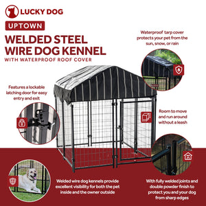 Lucky Dog Modular Welded Wire Kennel Pet Play Pen (4 Pack)