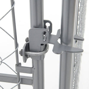 Lucky Dog 10 x 10 Foot Heavy Duty Outdoor Chain Link Dog Kennel w/ Door (2 Pack)