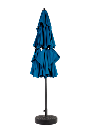 Aluminium 10ft 3 Tier Auto-tilt Outdoor Patio Umbrella - Dark Blue
