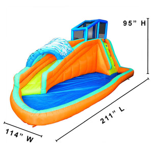 Banzai Surf Rider Kids Inflatable Outdoor Aqua Lagoon Water Slide Splash Park