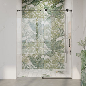 56" - 60" W x 76" H Single Sliding Frameless Shower Door