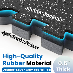 0.6 Inch Thick Gym Floor Mats with EVA Foam