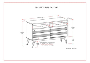 Clarkson - TV Stand - Rustic Natural Aged Brown