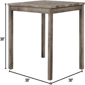 Transitional Counter Dining Set With 4 Tufted Stools