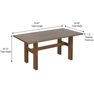 Modern Wooden Dining Table for 4 to 6 People