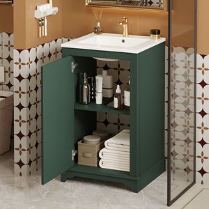 Bathroom Vanity With Sink, Freestanding Single Cabinet Set