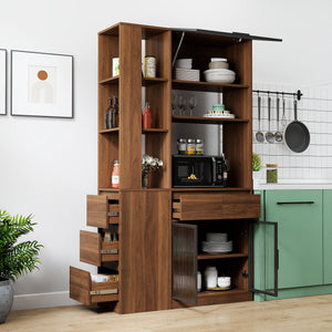 70.87"H Tall Storage Cabinet with Multi-Functional Storage Space