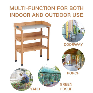 Outdoor Potting Table, 3 Tier Workbench