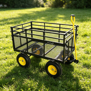 Wagon Cart Garden Cart Trucks Make It Easier To Transport Firewood Yellow+Black