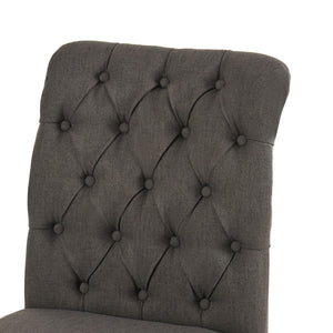 Broxton Tuft Dining Rolltop Chairs With Button Tufted Backrest (Set of 2)