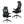 High Back Ergonomic Swivel Rolling Office Chair With Tilt Function, 3D Headrest, Lumbar Support - Black